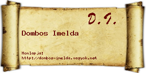 Dombos Imelda névjegykártya